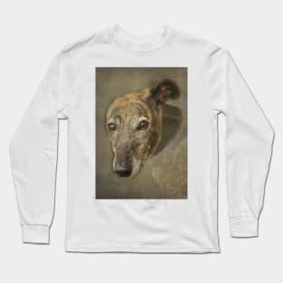 Greyhound Portrait Long Sleeve T-Shirt